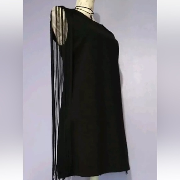 Forever 21 Mini Dress Fringe Size S Black Boho Western Sleeveless cowgirl NWT - Picture 4 of 13